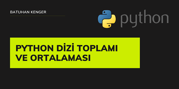 Python Dizi Toplamı Ve Ortalaması