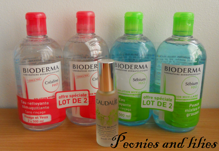  French pharmacie haul, Bioderma crealine H2O, Bioderma sebium H2O, Caudalie beauty elixir, French skincare