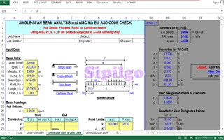 Analysis-Of-Single-Span-Beams-AISC-9th-Edition-Code