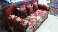 Sofa bed Inoac motif bunga merah inoactasik