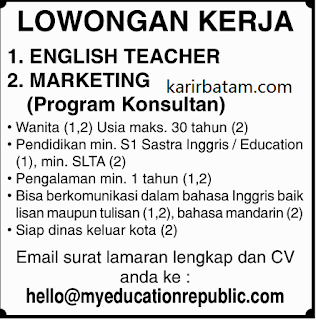 Lowongan Kerja Bimbel My Education Republic