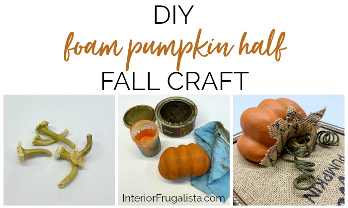 A unique DIY Hello Pumpkin Burlap Wall Art idea for Fall using inexpensive repurposed dollar store finds plus tips for how to print on burlap fabric.