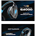 Blue,  Cosmic Bite Over the Ear Wired Headset with Mic & LED - G4000 Edition