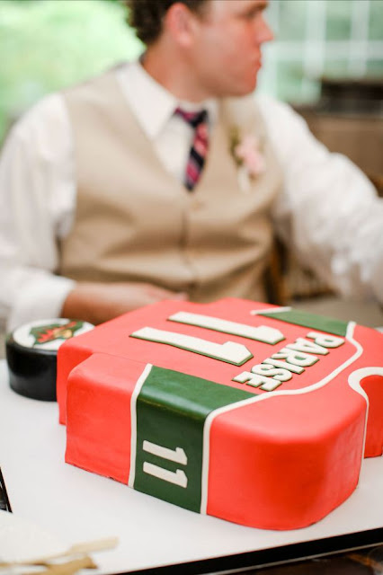 MN Wild Jersey Groom's Cake and Puck Cake