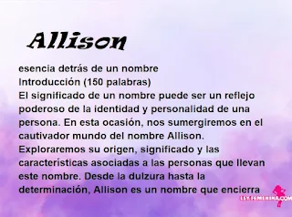 significado del nombre Allison