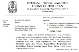 Surat Edaran Pemilihan Tenaga Pendidik dan Kependidikan Berprestasi 2018