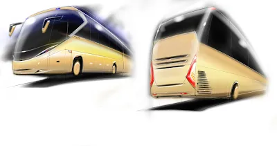 Design bus Raja by Ririe (Senior Designer Karoseri Laksana) 