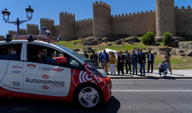 Un coche autónomo de nivel 4 de CESVIMAP realiza su primer viaje en ciudad en Ávila