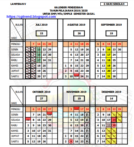  KALENDER  PENDIDIKAN  TAHUN PELAJARAN 2021 DAN 2021  JAWA  