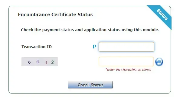 Status Check, Download Encumbrance Certificate