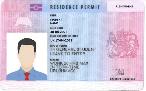 UK Biometric Residence Permit (BRP) Card