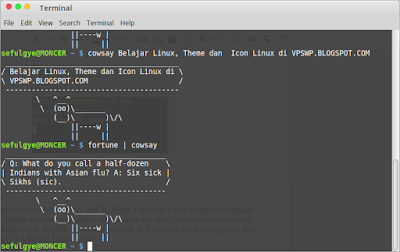 cowsay Linux Terminal