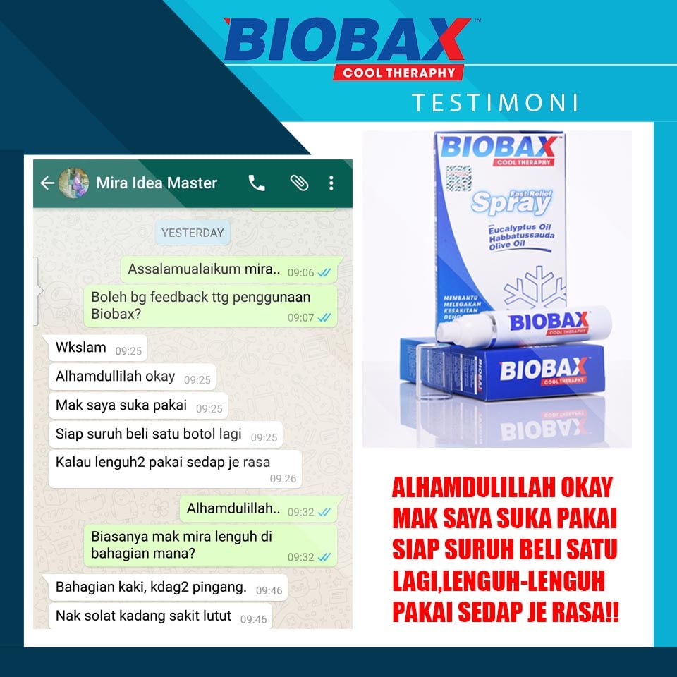 Macam Mana Cara Nak Guna Biobax Cool Theraphy Spray?