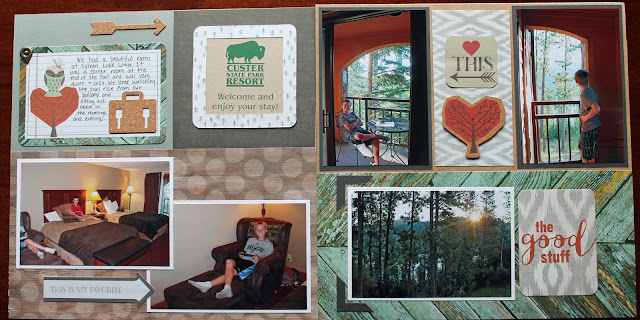 Custer State Park scrapbook page layout