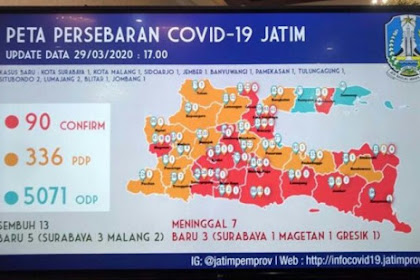 Update Corona Di Jatim: 90 Positif Dan 7 Meninggal