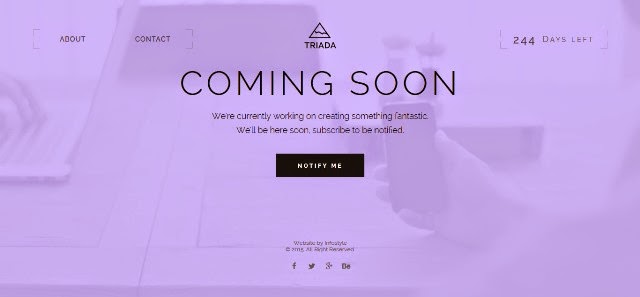 Triada – Creative Coming Soon Template