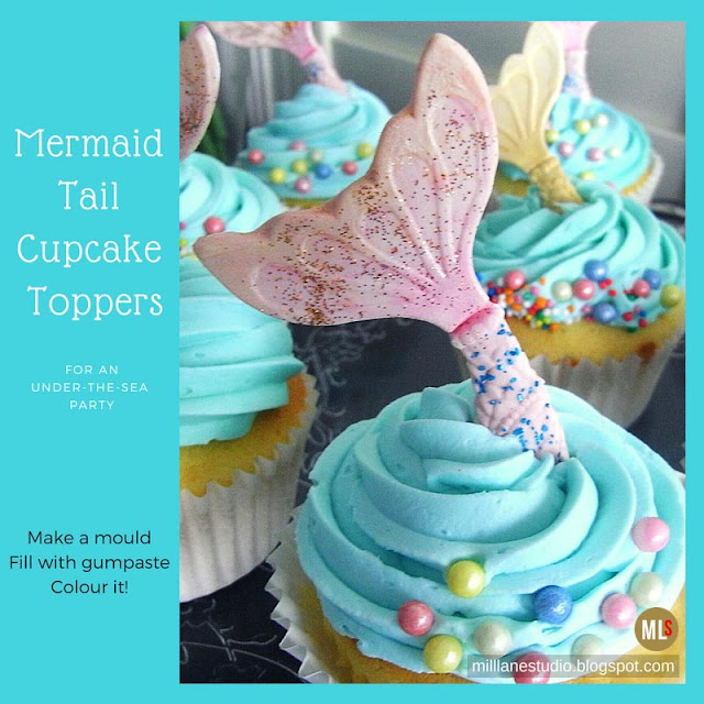 Mermaid's Tail cupcake toppers