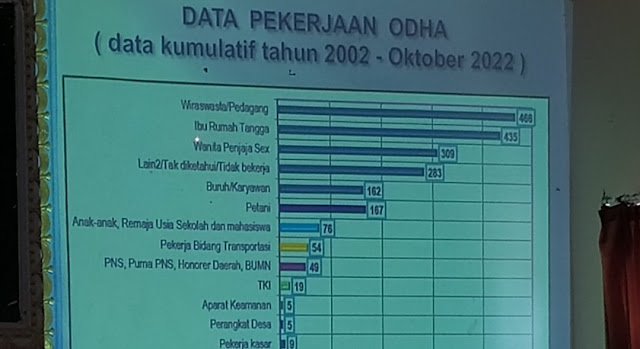 Data pekerjaan ODHA di Kabupaten Nganjuk tahun 2022