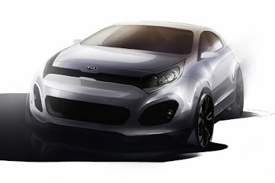 Next-gen 2012 Kia Rio teaser sketches released :Photo and reviews