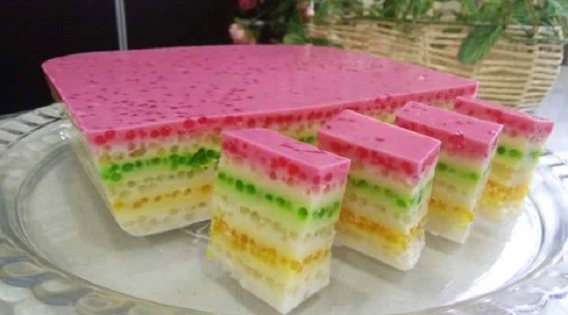 Puding Sagu Pelangi Simple  Koleksi Resepi Emak