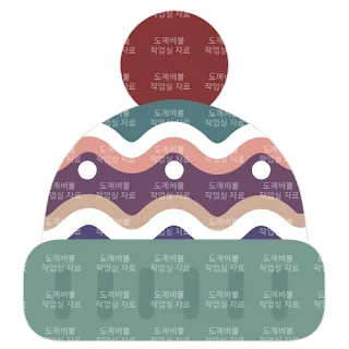 크리스마스 가랜드나 모빌로 사용가능한 털모자 아이콘 그림