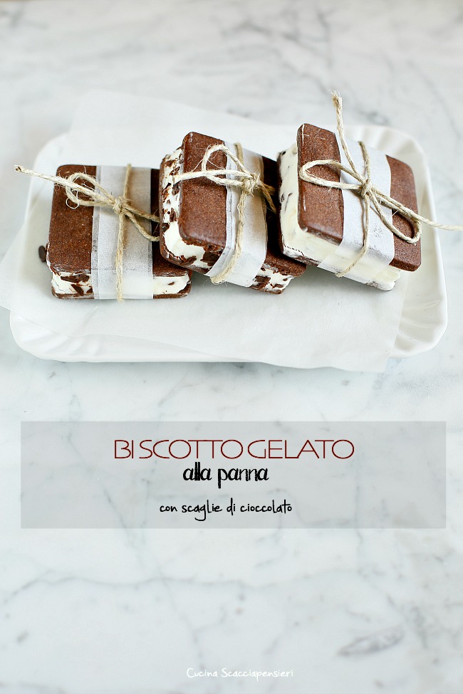 Biscotto gelato al cioccolato e panna per "Merenda con Siggi"