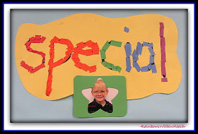 photo of: "I am special" mosaic kinder response to "You're Wonderful" by Debbie Clement