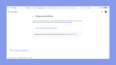 Penting ! Cara Amankan Akun Google Dengan Menambahkan Recovery Email dan Telepon