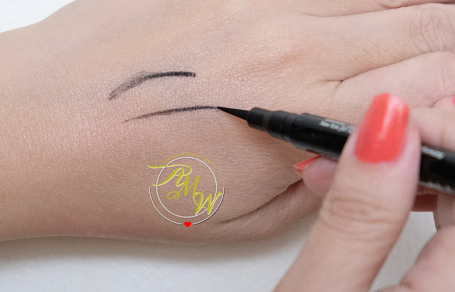 a swatch photo of Catrice Calligraph Ultra Slim Eyeliner Pen Review