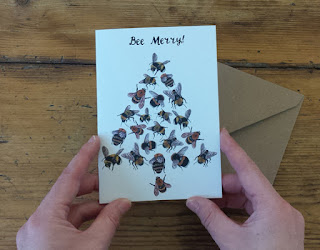 Bee Merry Christmas Card by Alice Draws The Line