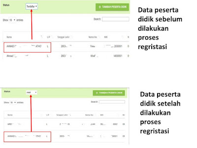 Apa bedanya peserta didik yang statusnya sudah aktif dan peserta didik Cara melihat Peserta Didik Status Aktif / Terdaftar di Dapodik 2019