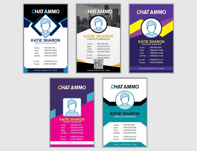 Free Download 5 Office ID Cards CDR file 