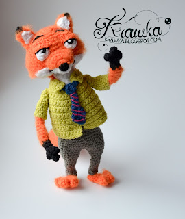Krawka: Nick Wilde the red fox from Zootopia Crochet Pattern by Krawka