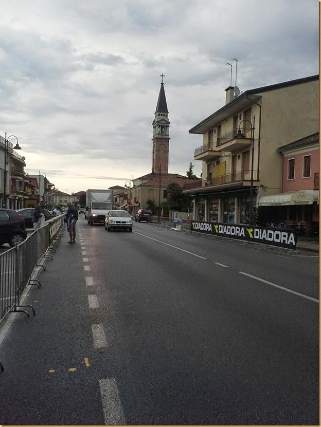 La zona partenza in allestimento