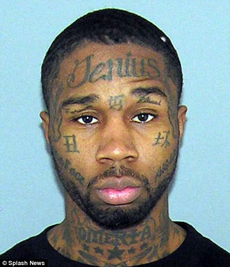 ugly face tattoos. face with ugly DIY tattoos