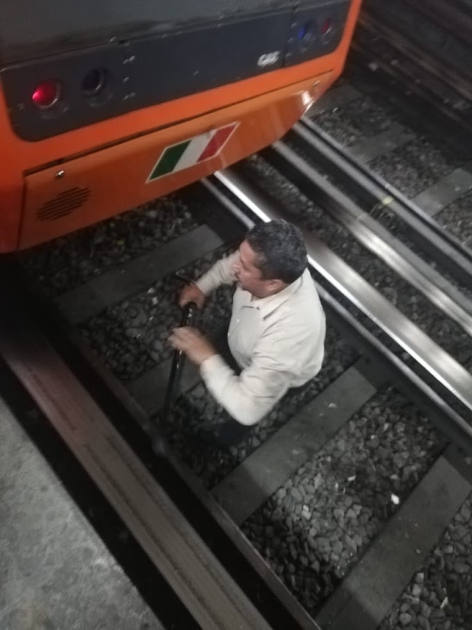 Cae una muleta y un bastón a las vías del Metro en las estaciones San Lázaro y Balderas de la línea 1