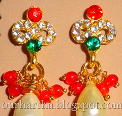 Multi colored Stone studded Earrings  (3)