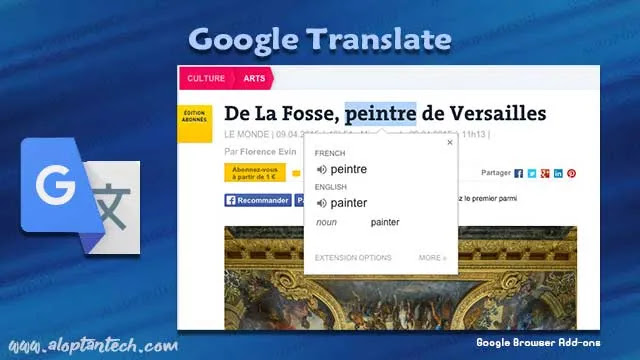 ترجمة جوجل ترجمة جوجل Google browser extension