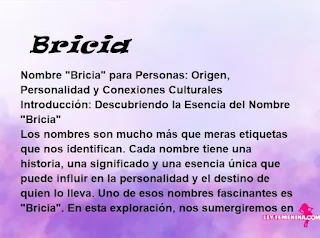 significado del nombre Bricia