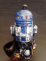 Star Wars Character On Handmade Tobacco Pipe, Star Wars R2-D2