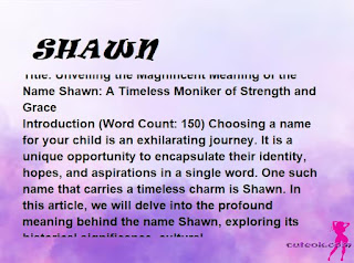 meaning of the name "SHAWN"