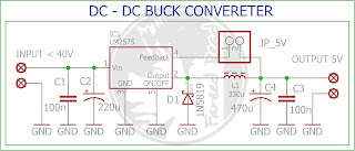 skema DC-DC Buck Converter untuk keperluan Charger HP dimotor