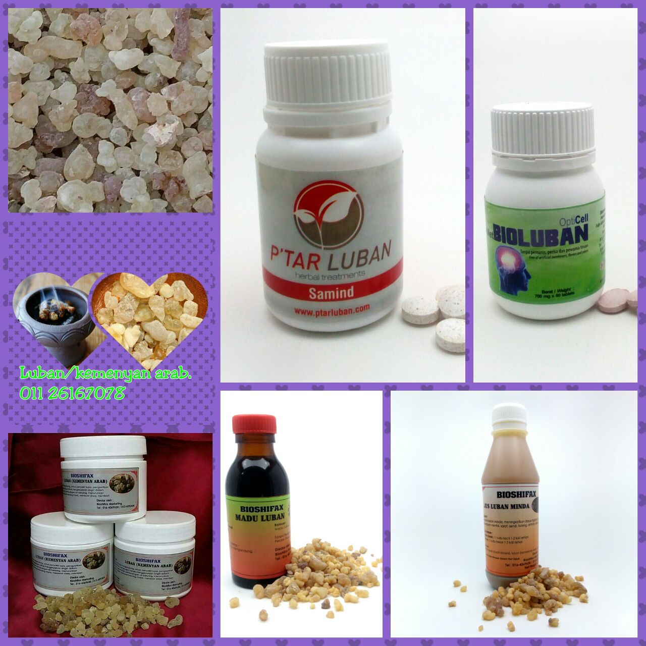 Rawatan Herba Dan Pemakanan: Luban/ Frankincense produk dll