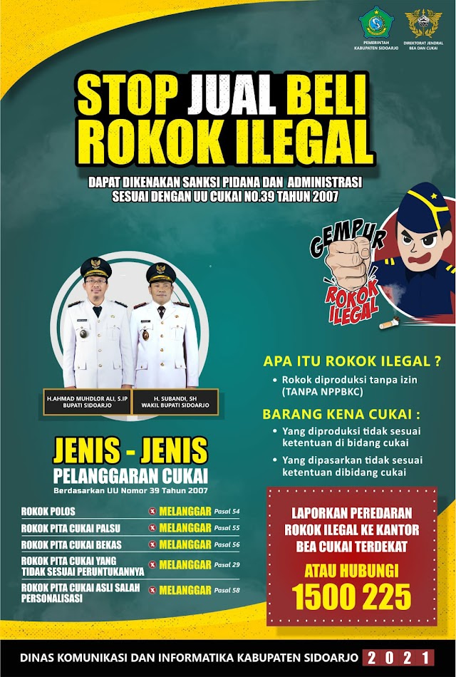 Diskominfo Sidoarjo Gelar Sosialisasi Ketentuan di Bidang Cukai dan Berantas Rokok Ilegal