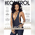 Karrueche Tran shows some cleavage on the covers of Kontrol Magazine