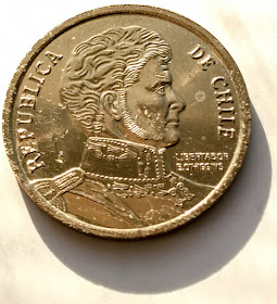 Reverse of 2015-So Chile 10 Pesos, bust, mint mark