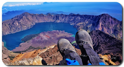 On top of Rinjani Mountain