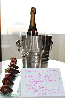 Honeymoon Champagne chocolate covered strawberries Boston