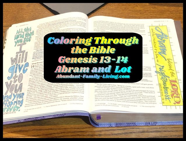 Coloring Through the Bible, Abram and Lot, Genesis 13-14