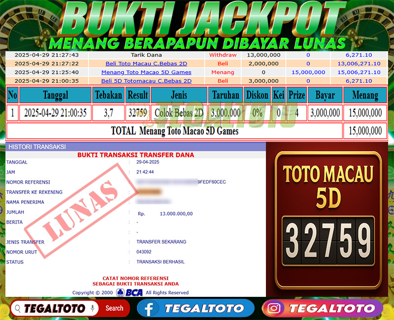 Bukti Jackpot